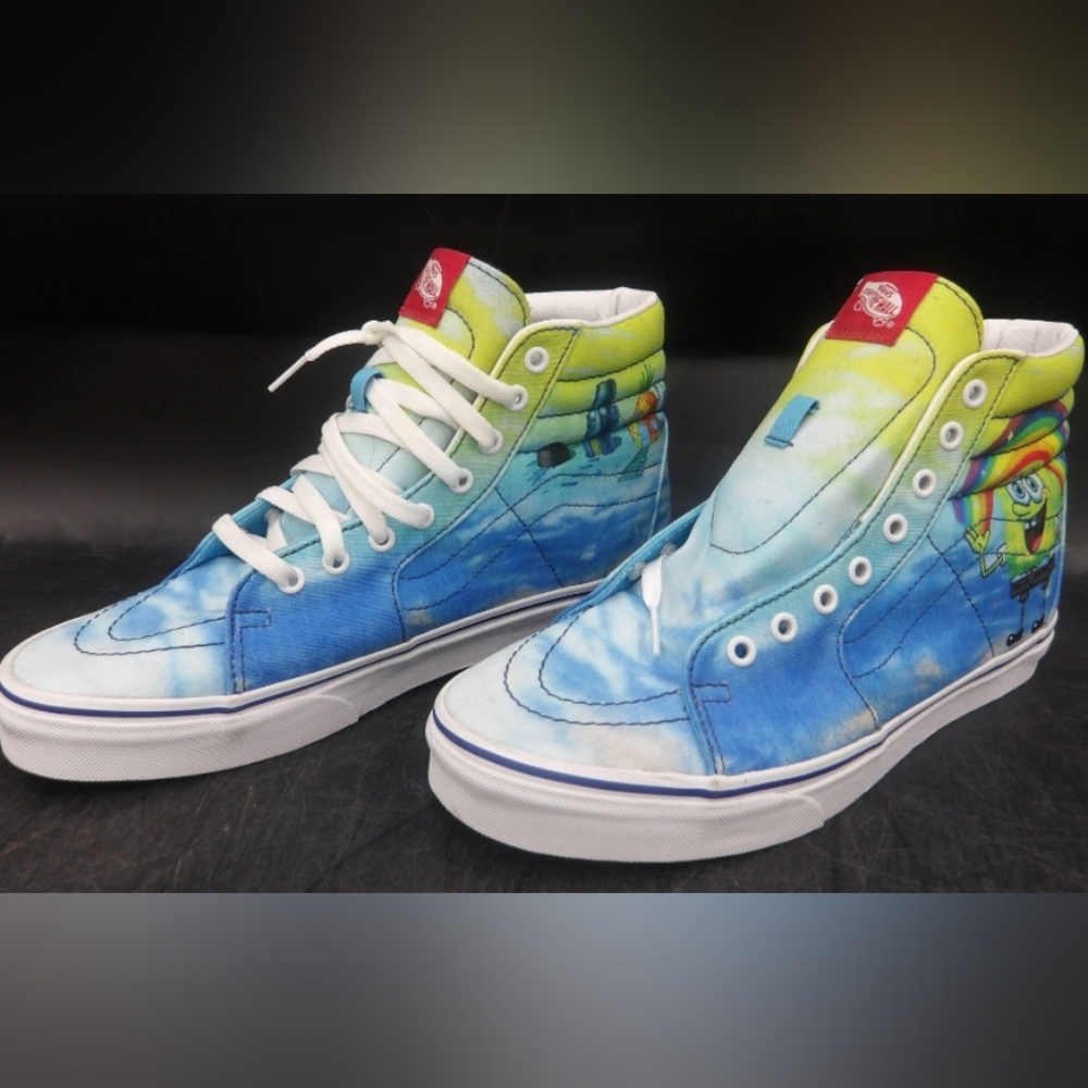 Vans X SpongeBob Sk8-Hi Imaginaaation Skate Sneakers Size 10 NWOT $110 - Picture 5 of 10